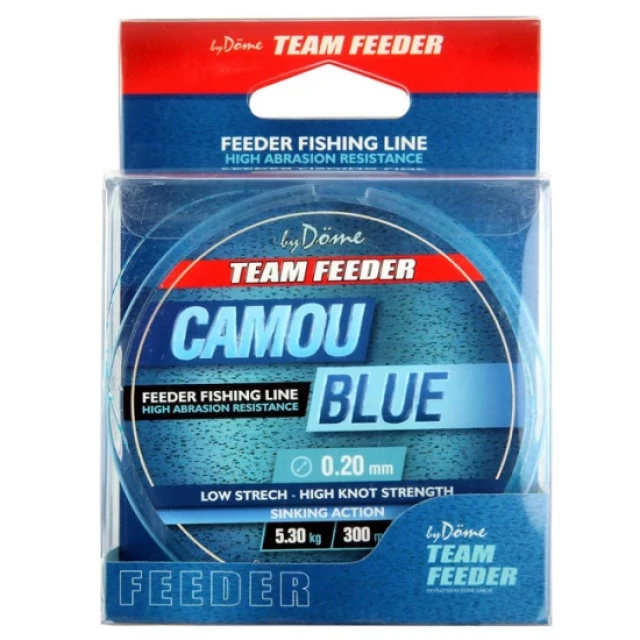 Fir Monofilament Team Feeder By Dome Camou Blue 300m 0.25mm 8.60kg - 3256-325