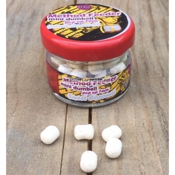 Momeala de carlig FeederX - Method Feeder Mini Dumbell Sweet Coconut & Betain - PLF039 Momeala de carlig FeederX - Method Feeder Mini Dumbell Sweet Coconut & Betain - PLF039