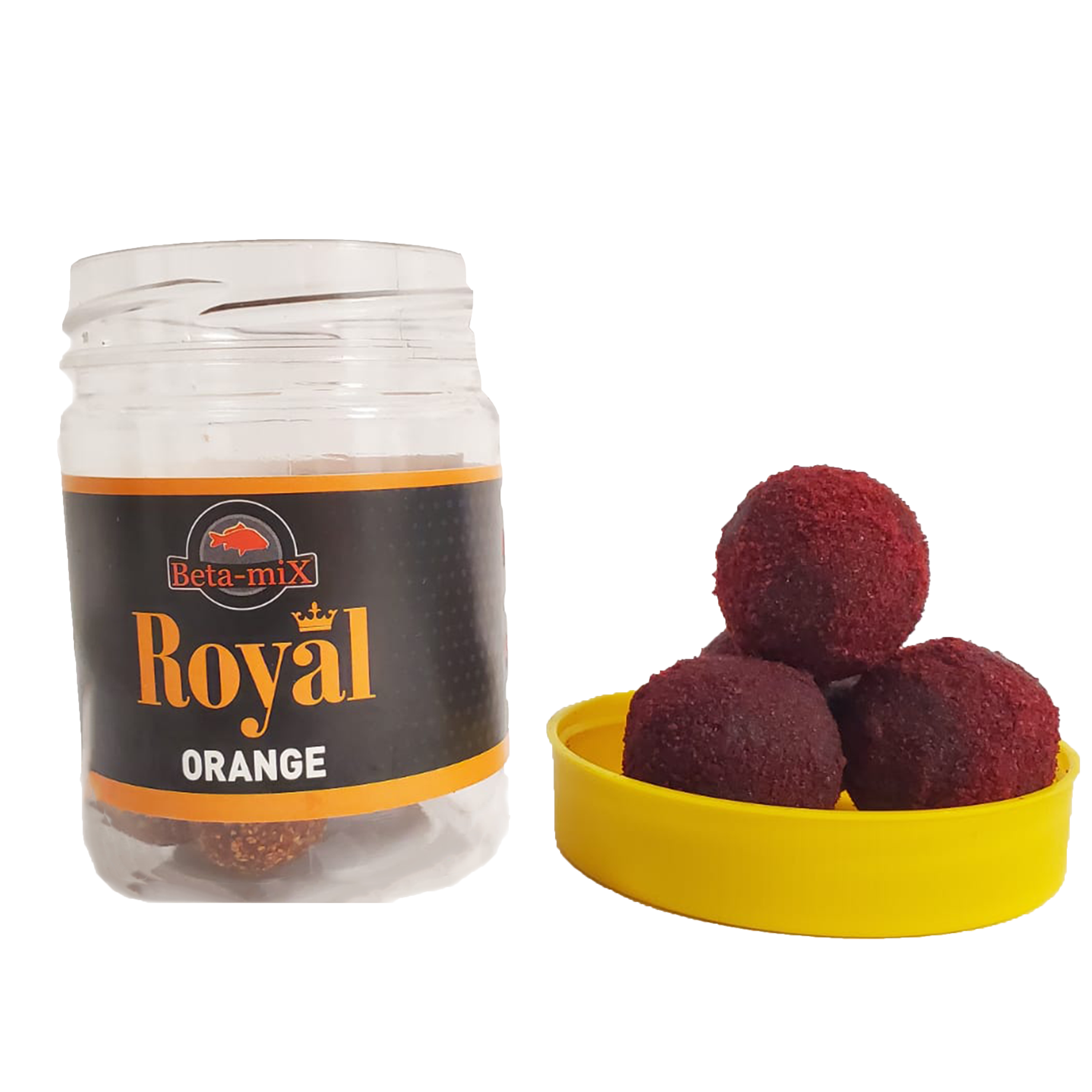 BOILIES DE CARLIG BETAMIX ROYAL FRUIT ORANGE GLAZURATE CU ROBIN RED 24MM 200GR - BM1005 BOILIES DE CARLIG BETAMIX ROYAL FRUIT ORANGE GLAZURATE CU ROBIN RED 24MM 200GR - BM1005