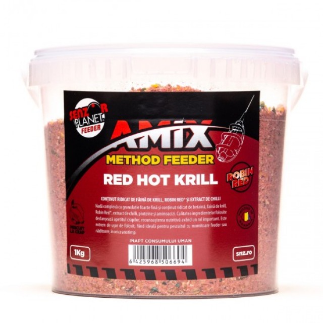 NADA SENZOR METHOD AMIX FEEDER RED HOT KRILL ROSU INCHIS 1kg - SNZ99809 NADA SENZOR METHOD AMIX FEEDER RED HOT KRILL ROSU INCHIS 1kg - SNZ99809