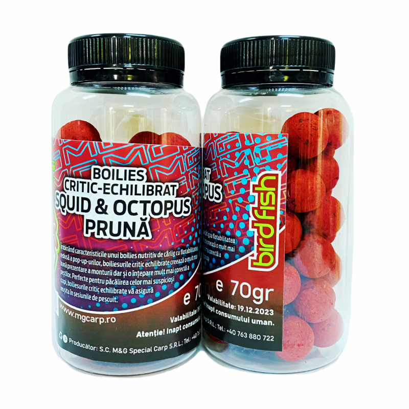 Boilies Birdfish Critic Echilibrat MG Special Carp Squid & Octopus Pruna 15mm / 70gr - MG2538 Boilies Birdfish Critic Echilibrat MG Special Carp Squid & Octopus Pruna 15mm / 70gr - MG2538