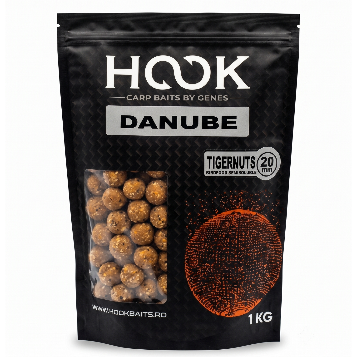Boilies HOOK BAITS BF Semisolubil - TIGERNUTS, 20 MM, 1 KG - H4576