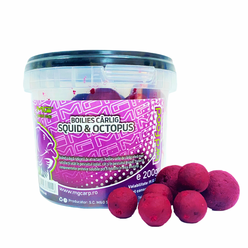 Boilies De Carlig MG Special Carp Squid & Octopus 15-20mm / 200gr - MG2448 Boilies De Carlig MG Special Carp Squid & Octopus 15-20mm / 200gr - MG2448