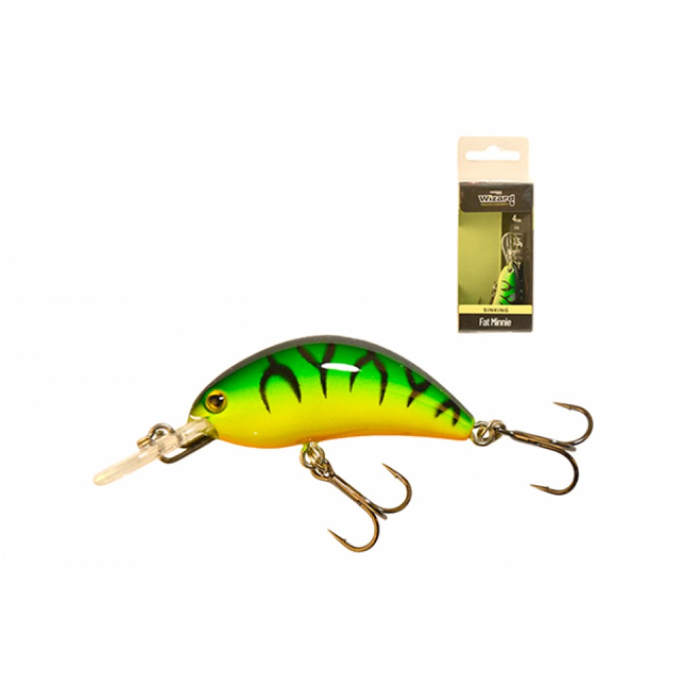 VOBLER WIZARD FAT MINNIE SINKING CLASSIC TIGER 4 CM, 3,5 GR, 0,8 M - 82751902