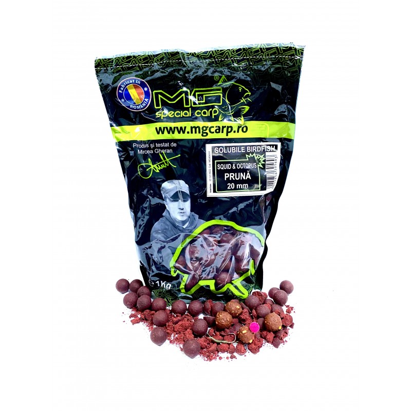 Boilies Solubil MG Special Carp Squid&Octopus Pruna 20mm / 1kg - MG5693 Boilies Solubil MG Special Carp Squid&Octopus Pruna 20mm / 1kg - MG5693