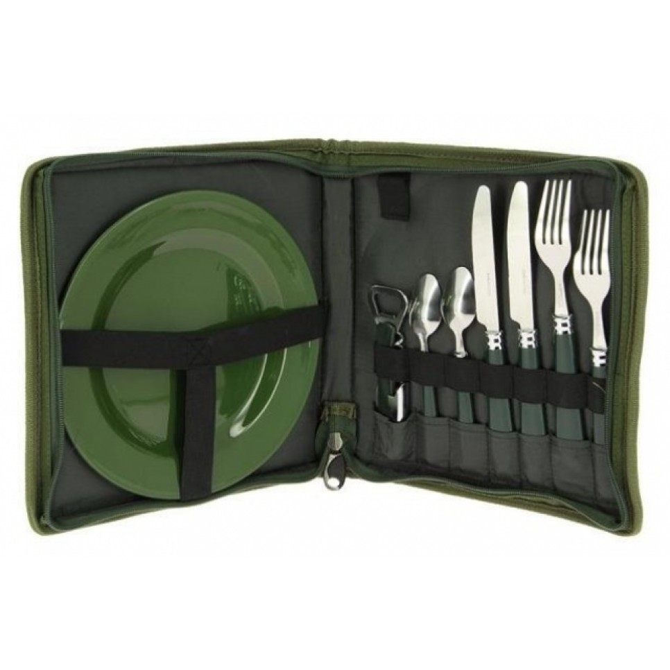 Trusa Picnic Ngt CAMO - 2 Persoane - NGT-FLA-CUTLERY-600-C