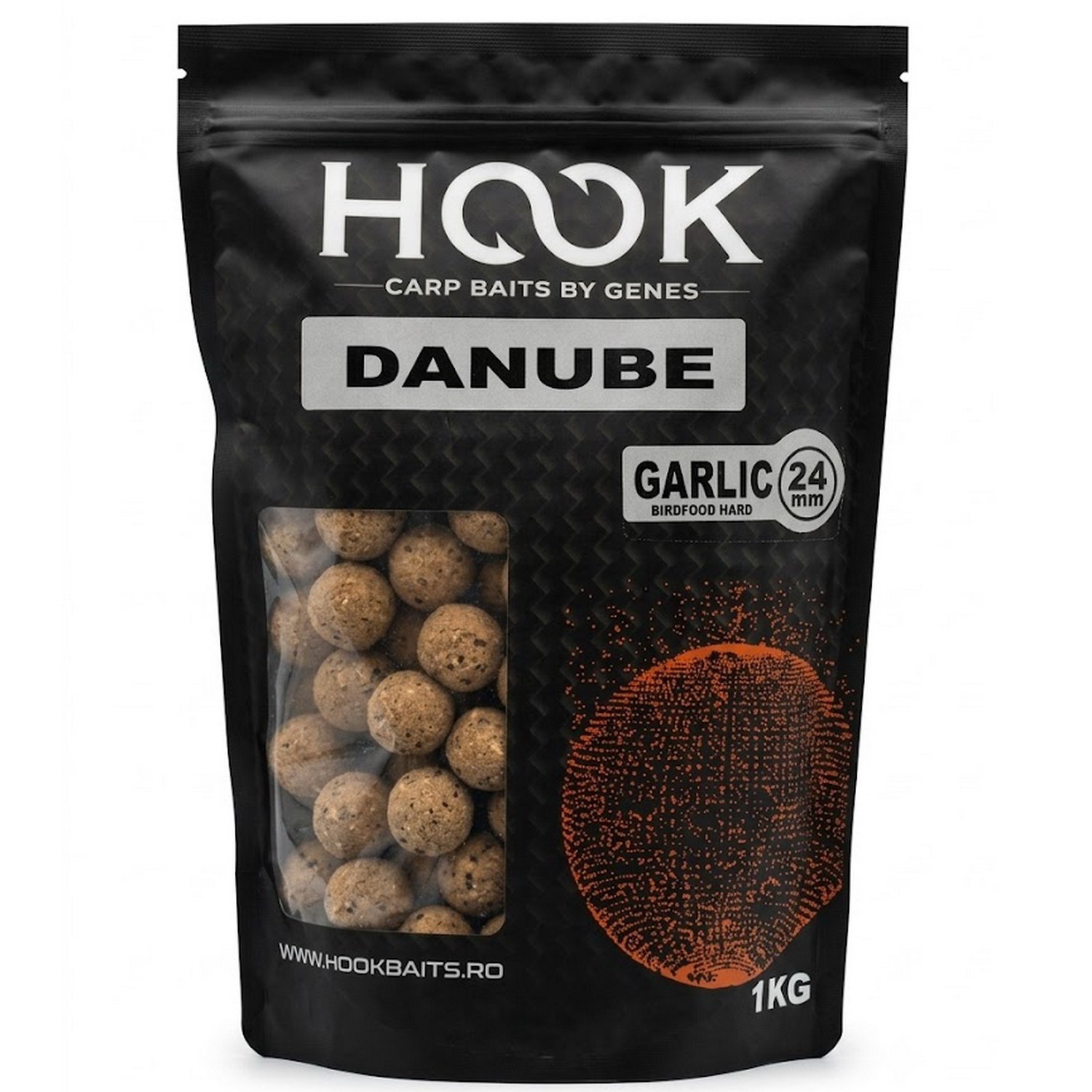 Boilies HOOK BAITS BF HARD - GARLIC, 24 MM, 1 KG - H4415