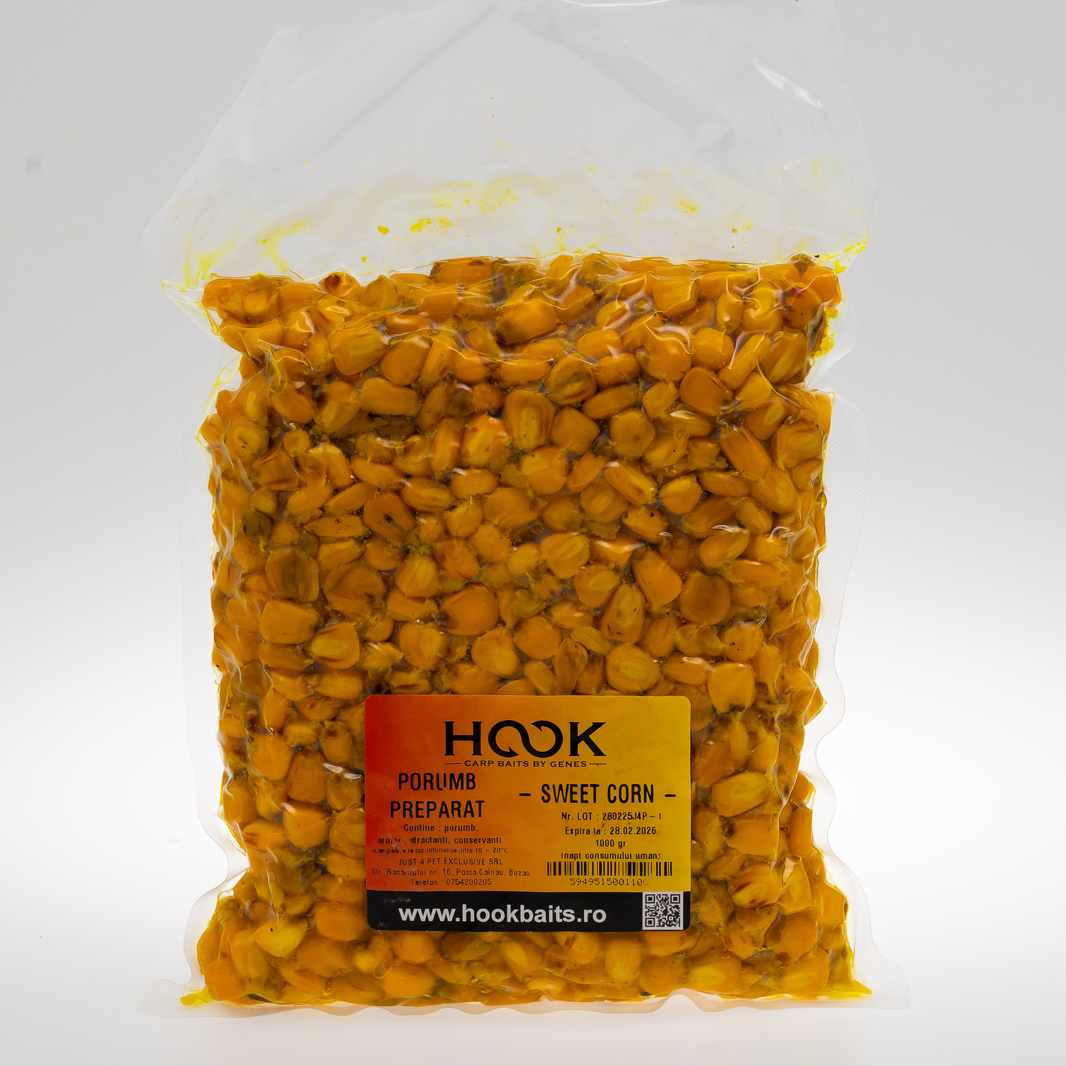 PORUMB PREPARAT HOOK BAITS - SWEET CORN, 1 KG - H1100