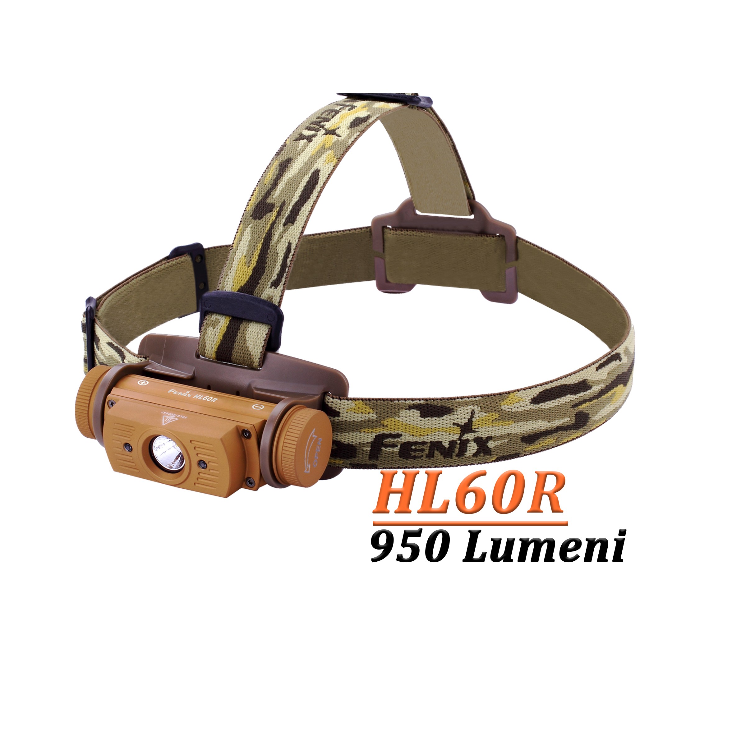 Fenix HL60R - Lanterna Frontala Reincarcabila - 950 Lumeni - 116 Metri - Desert - ADV-270-010 Fenix HL60R - Lanterna Frontala Reincarcabila - 950 Lumeni - 116 Metri - Desert - ADV-270-010