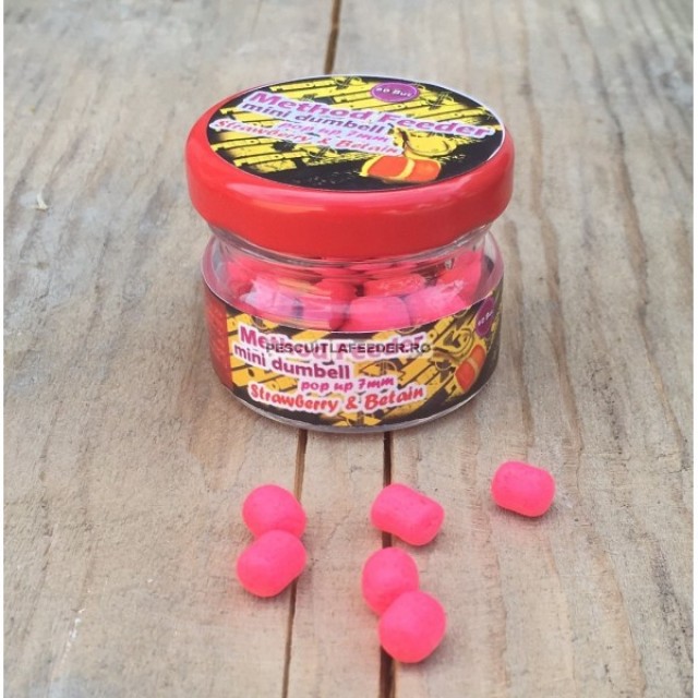Momeala de carlig FeederX - Method Feeder Mini Dumbell Strawberry & Betain - PLF040 Momeala de carlig FeederX - Method Feeder Mini Dumbell Strawberry & Betain - PLF040