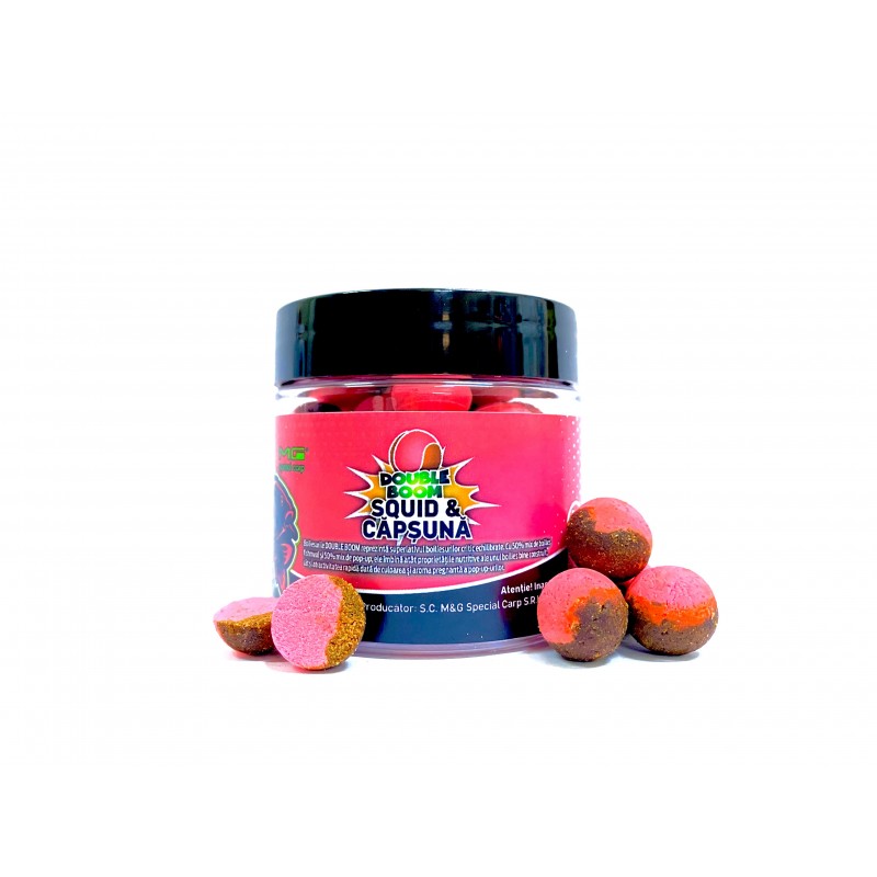 Boilies Critic Echilibrat MG Special Carp Double Boom Squid Capsuna 15mm / 50gr - MG9592 Boilies Critic Echilibrat MG Special Carp Double Boom Squid Capsuna 15mm / 50gr - MG9592