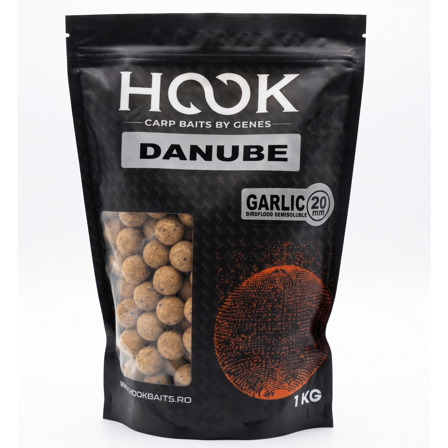 Boilies HOOK BAITS BF Semisolubil - GARLIC, 20 MM, 1 KG - H4545