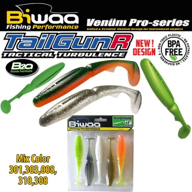 SHAD TAILGUNR SWIMBAIT BIWAA 4.5 11.5cm Mix Color 5buc/plic - B001538 SHAD TAILGUNR SWIMBAIT BIWAA 4.5 11.5cm Mix Color 5buc/plic - B001538