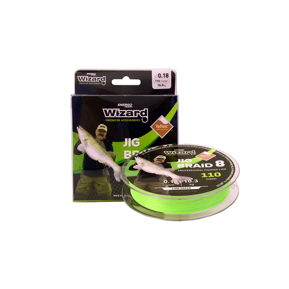 FIR TEXTIL L&K JIG BRAID X8 LIME GREEN 110 M, 0,06 MM, 4 KG - 30917006
