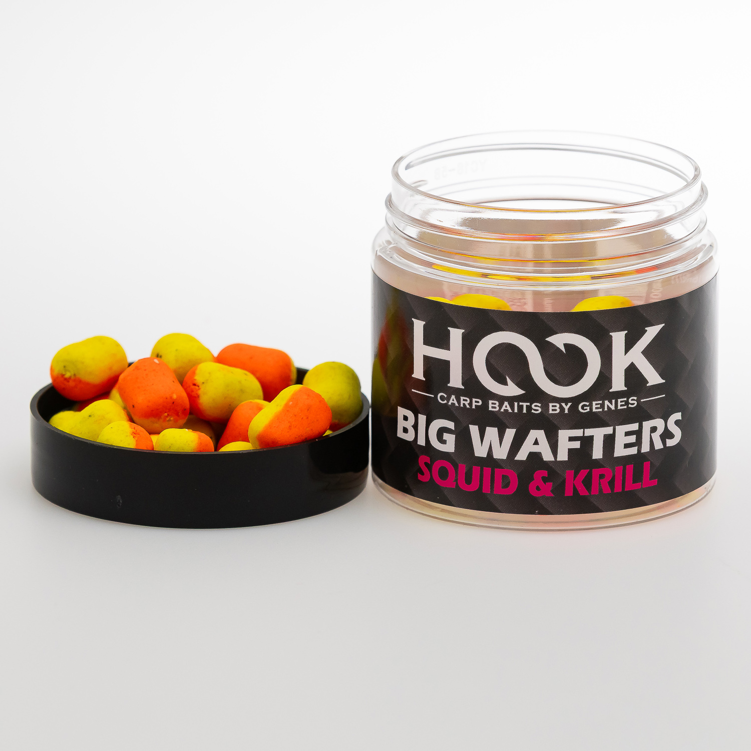 DUMBELL BIG WAFTERS HOOK BAITS - 12/ 16 MM, (100 ML) - SQUID & KRILL - H3487