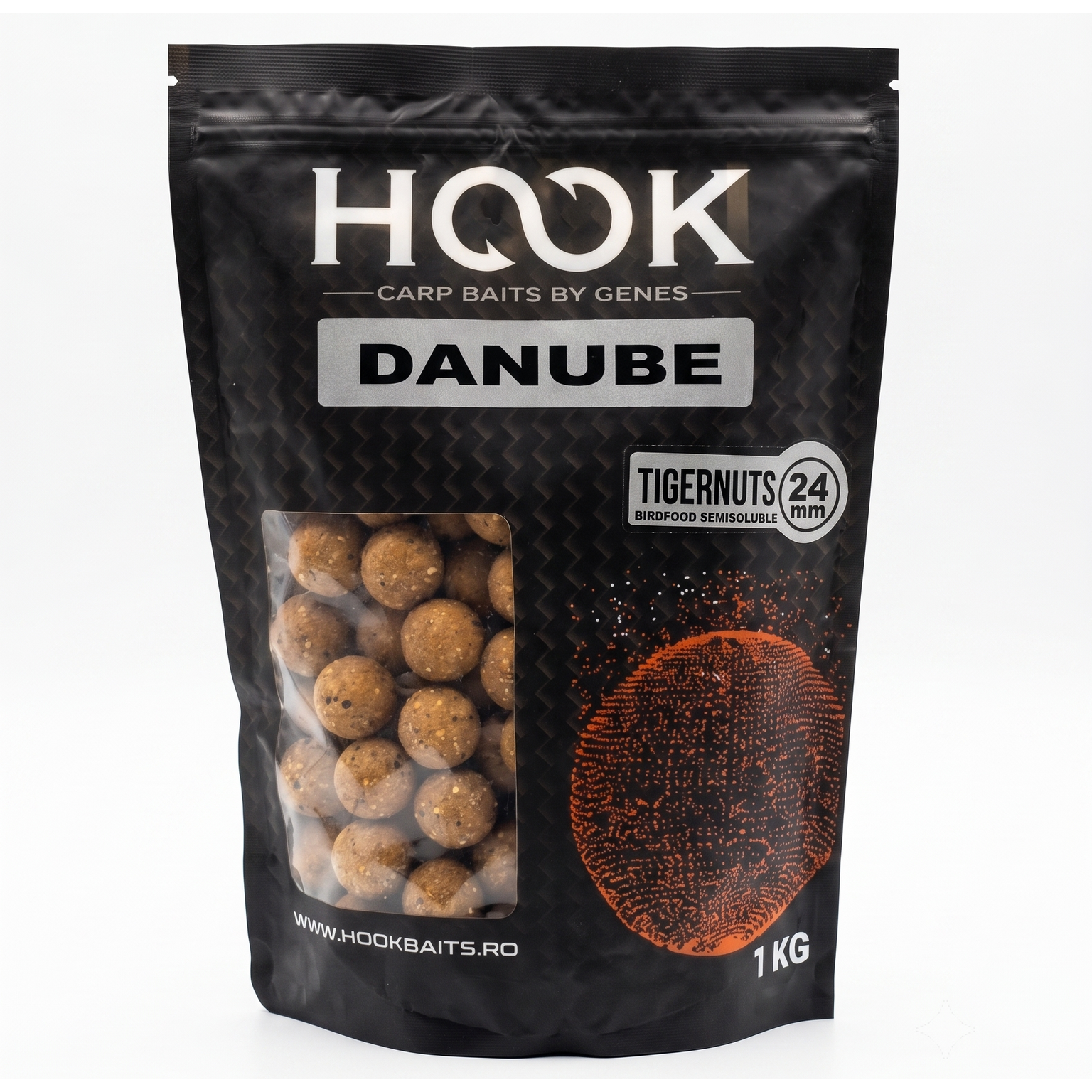 Boilies HOOK BAITS BF Semisolubil - TIGERNUTS, 24 MM, 1 KG - H4569