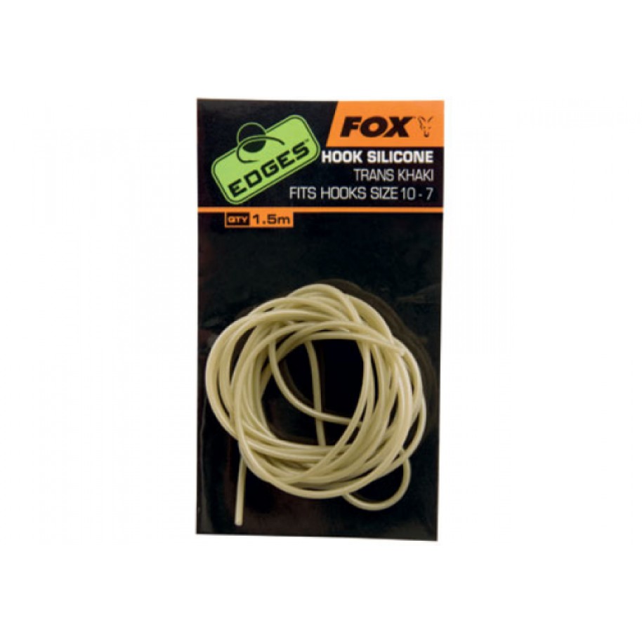 TUB FOX EDGES HOOK SILICONE, 1.5M Size 10-7  trans khaki - CAC567