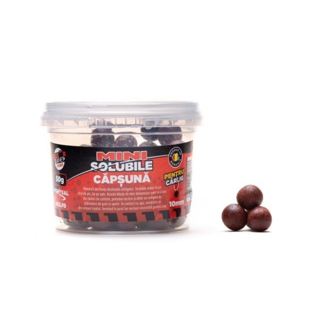 MINISOLUBILE SENZOR FEEDER PENTRU CARLIG SENZOR CAPSUNA 10mm 50g - SNZ99791 MINISOLUBILE SENZOR FEEDER PENTRU CARLIG SENZOR CAPSUNA 10mm 50g - SNZ99791