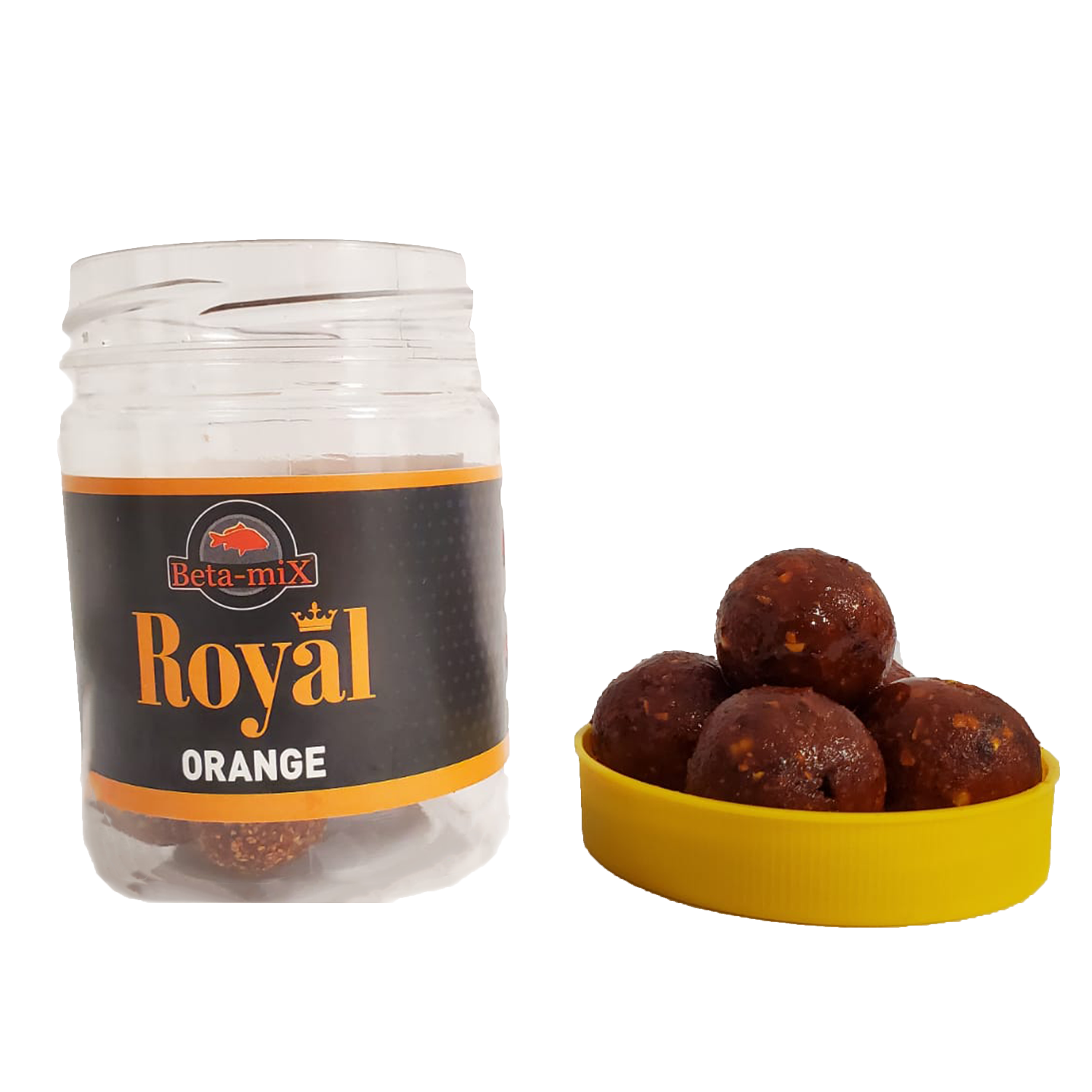 BOILIES DE CARLIG SOLUBIL DIPUIT BETAMIX ROYAL FRUIT ORANGE 24MM 200GR - BM1006 BOILIES DE CARLIG SOLUBIL DIPUIT BETAMIX ROYAL FRUIT ORANGE 24MM 200GR - BM1006