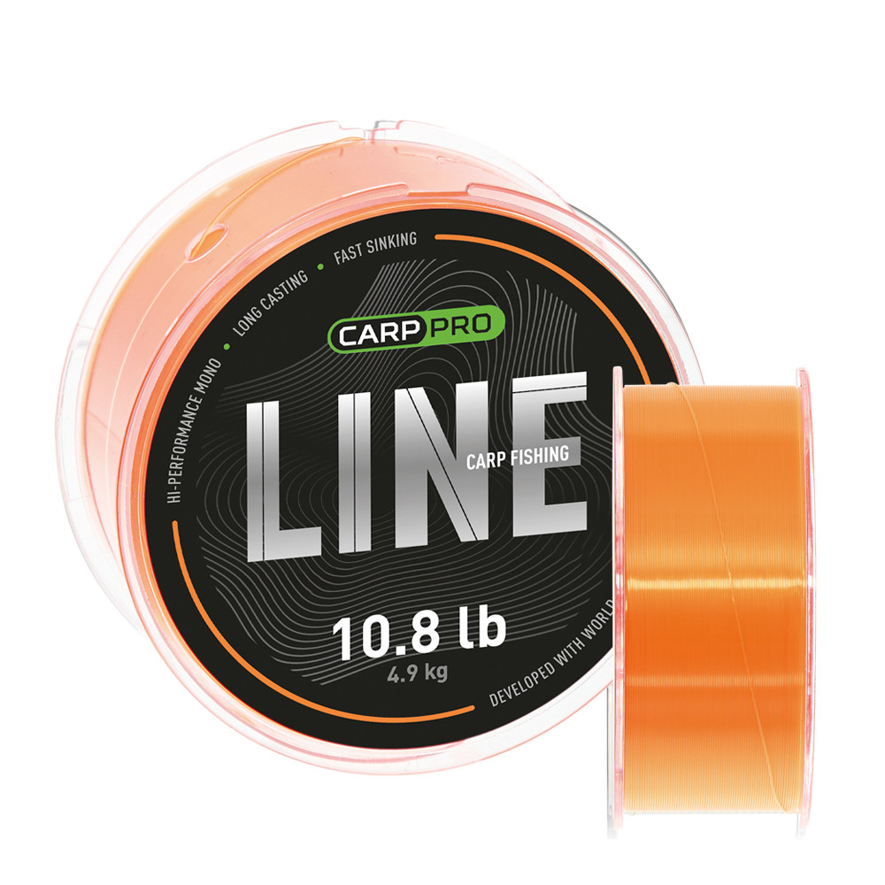 Carp Pro FIR MONOFILAMENT FLUO ORANGE 1000 m, 0,405 mm - CP5410-405