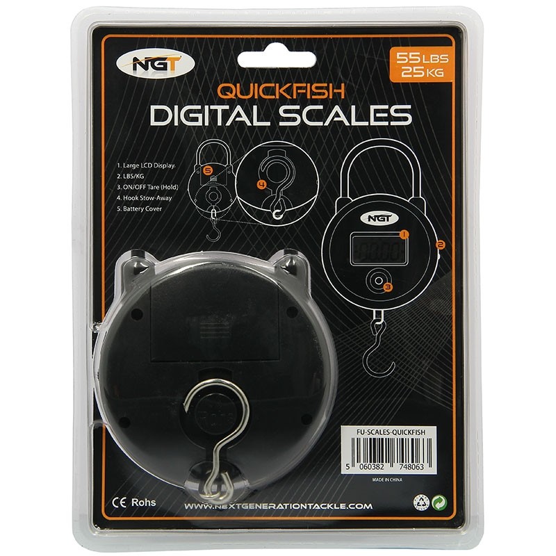 CANTAR DIGITAL NGT QUICKFISH DIGITAL SCALES, 25KG - NGT-FU-SCALES-QUICKFISH